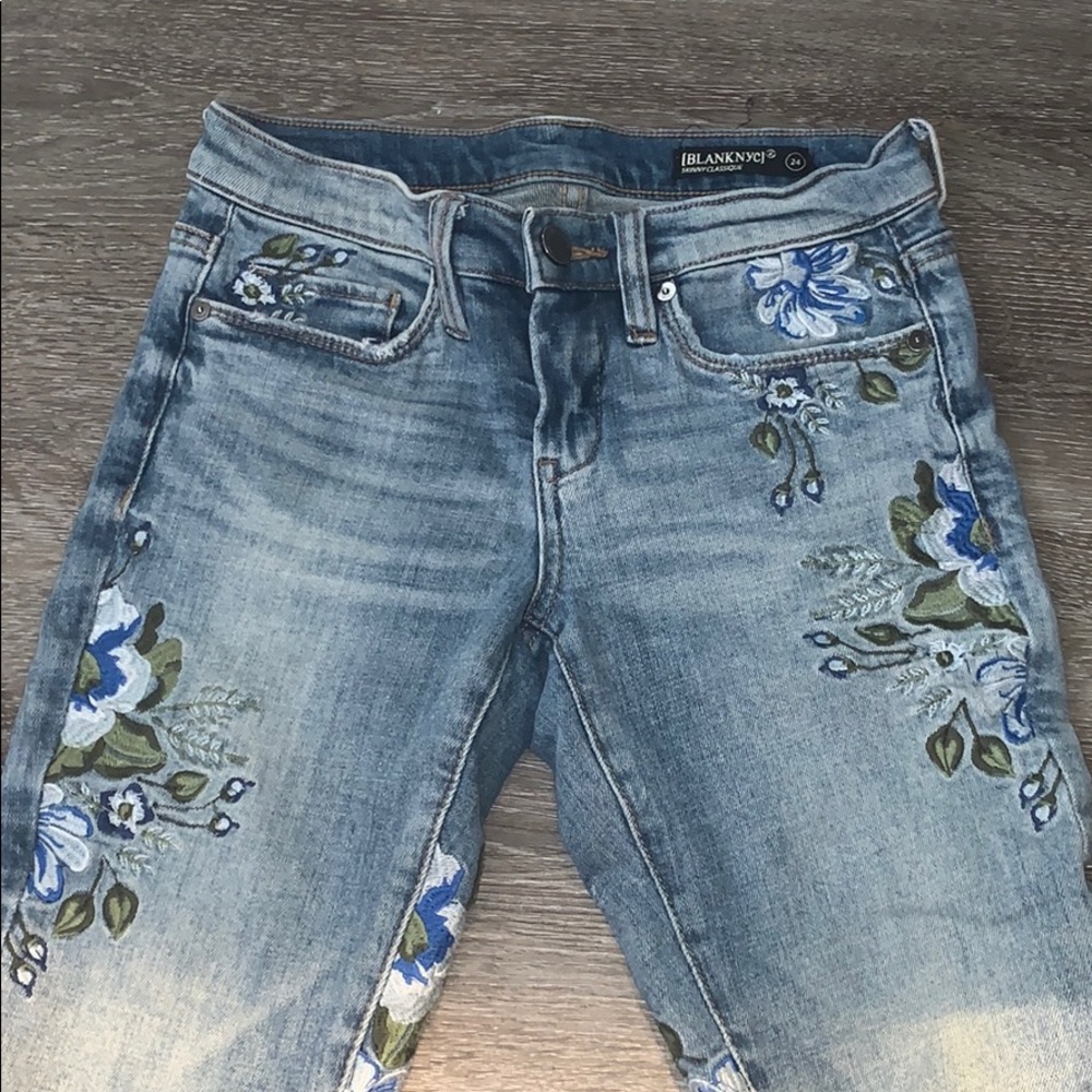 Blank NYC embroidered jeans